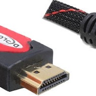 DeLock HDMI 2.0 Cable HDMI male - HDMI male 2m Μαύρο
