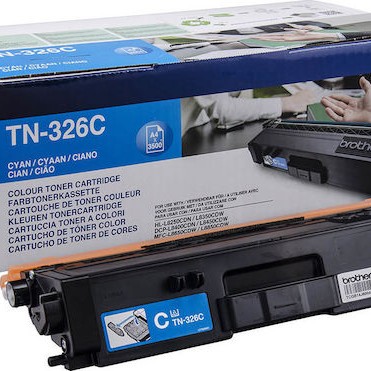 Brother TN-326C Γνήσιο Toner Laser Εκτυπωτή Κυανό 3500 Σελίδων (TN-326C)