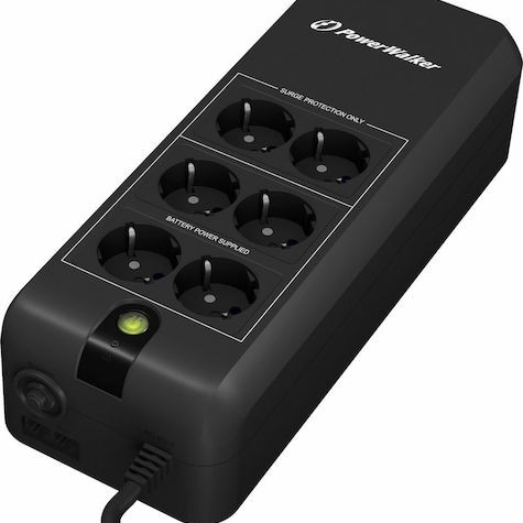 Powerwalker VFD 600 APFC UPS Off-Line 600VA 300W με 6 Schuko Πρίζες