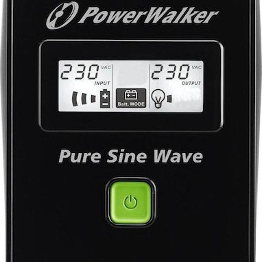 Powerwalker VI 800 SW UPS Line-Interactive 800VA 480W με 2 IEC Πρίζες