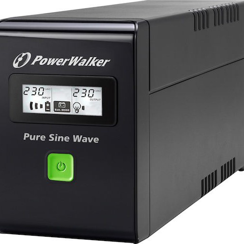 Powerwalker VI 800 SW UPS Line-Interactive 800VA 480W με 2 IEC Πρίζες