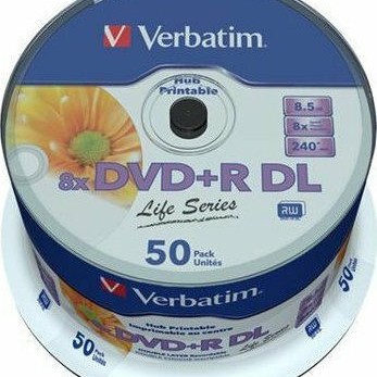 Verbatim Εγγράψιμα DVD+R 8x Dual Layer Printable 8.5GB Cake Box 50τμχ