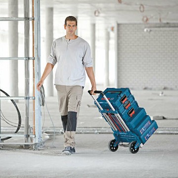 Bosch Καρότσι Μεταφοράς Πτυσσόμενο για Φορτίο Βάρους έως 125kg σε Ασημί Χρώμα