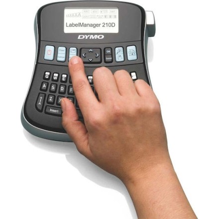 Dymo LabelManager 210 D Ηλεκτρονικός Ετικετογράφος Χειρός σε Μαύρο Χρώμα