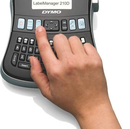 Dymo LabelManager 210 D Ηλεκτρονικός Ετικετογράφος Χειρός σε Μαύρο Χρώμα