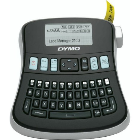 Dymo LabelManager 210 D with Case Ηλεκτρονικός Ετικετογράφος Χειρός σε Μαύρο Χρώμα