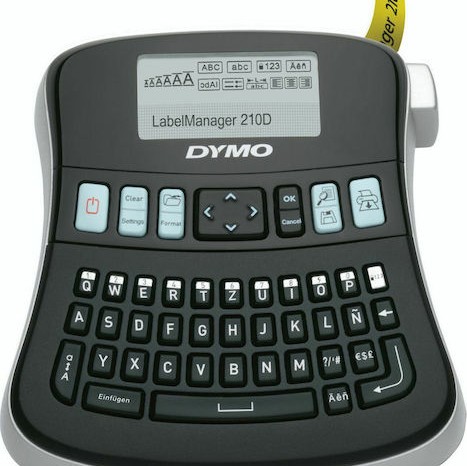 Dymo LabelManager 210 D with Case Ηλεκτρονικός Ετικετογράφος Χειρός σε Μαύρο Χρώμα