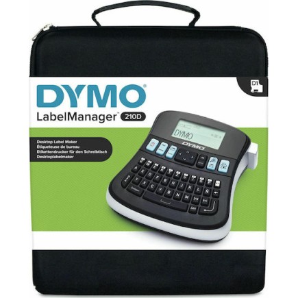 Dymo LabelManager 210 D with Case Ηλεκτρονικός Ετικετογράφος Χειρός σε Μαύρο Χρώμα