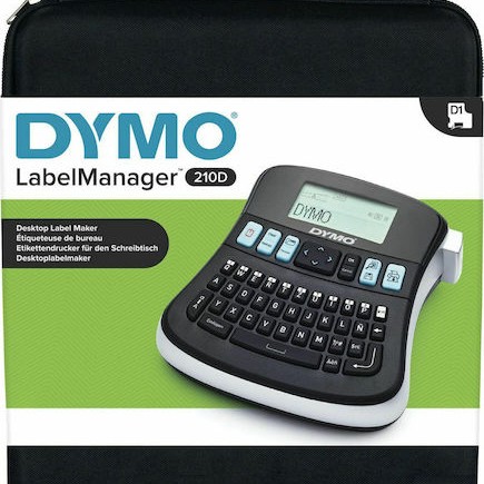 Dymo LabelManager 210 D with Case Ηλεκτρονικός Ετικετογράφος Χειρός σε Μαύρο Χρώμα