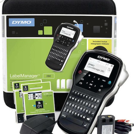 Dymo LabelManager 280 With Case Ηλεκτρονικός Ετικετογράφος Χειρός σε Μαύρο Χρώμα