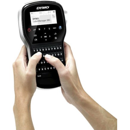 Dymo LabelManager 280 With Case Ηλεκτρονικός Ετικετογράφος Χειρός σε Μαύρο Χρώμα