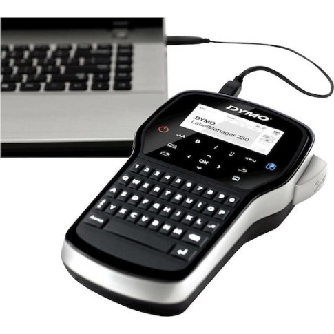 Dymo LabelManager 280 With Case Ηλεκτρονικός Ετικετογράφος Χειρός σε Μαύρο Χρώμα