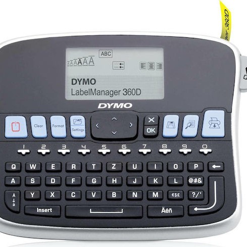 Dymo 360D Ηλεκτρονικός Ετικετογράφος Χειρός σε Μαύρο Χρώμα