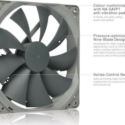 Noctua NF-P14s redux-1200 Case Fan 140mm με Σύνδεση 3-Pin Γκρι