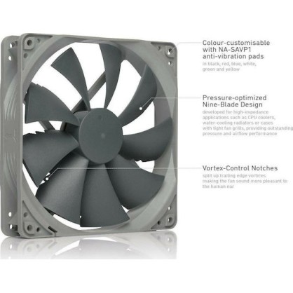 Noctua NF-P14s redux-1200 Case Fan 140mm με Σύνδεση 3-Pin Γκρι