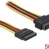 DeLock 15-Pin Sata - 15-Pin Sata Cable 0.5m Πολύχρωμο 60132
