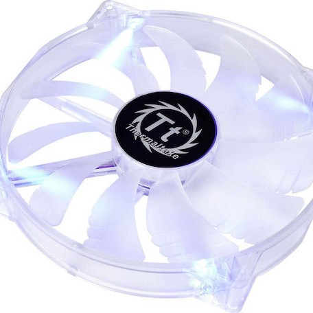 Thermaltake Pure 20 LED Case Fan 200mm με Μπλε Φωτισμό και Σύνδεση 3-Pin Λευκό