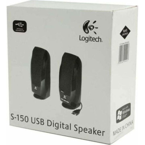 Logitech S150 Ηχεία Υπολογιστή 2.0 με Ισχύ 1.2W σε Μαύρο Χρώμα