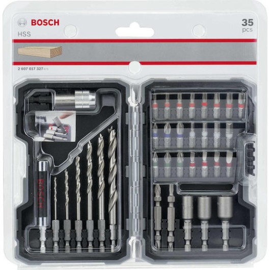 Bosch Σετ 35 Τρυπάνια με Εξάγωνο Στέλεχος για Ξύλο