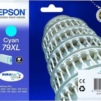 Epson 79XL Γνήσιο Μελάνι Εκτυπωτή InkJet Κυανό (C13T79024010)