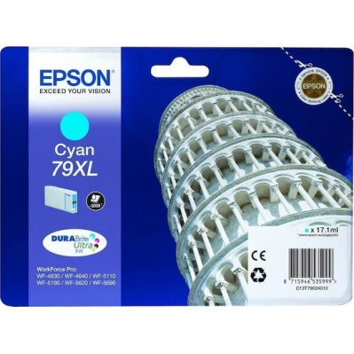 Epson 79XL Γνήσιο Μελάνι Εκτυπωτή InkJet Κυανό (C13T79024010)