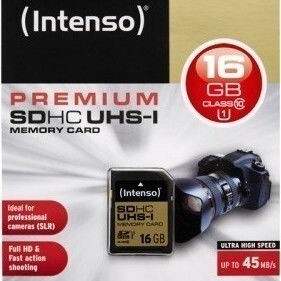 Intenso Premium SDHC 16GB Class 10 U1 UHS-I