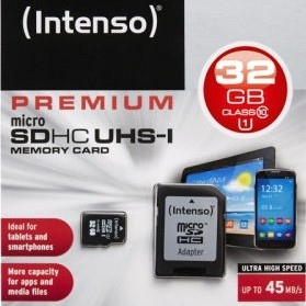 Intenso microSDHC 32GB Class 10 U1 UHS-I με αντάπτορα
