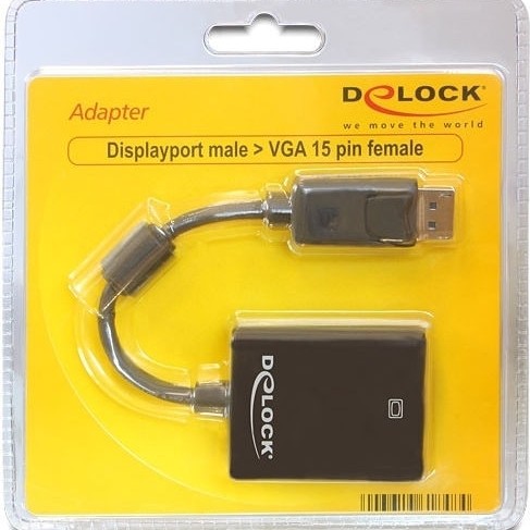 DeLock Μετατροπέας DisplayPort male σε VGA female (61848)