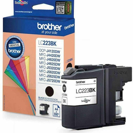 Brother LC223 Γνήσιο Μελάνι Εκτυπωτή InkJet Μαύρο (LC-223BK)