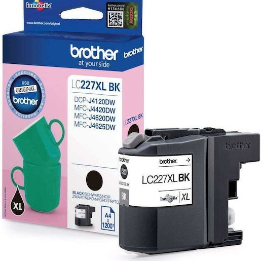 Brother LC227XL Γνήσιο Μελάνι Εκτυπωτή InkJet Μαύρο (LC-227XLBK)