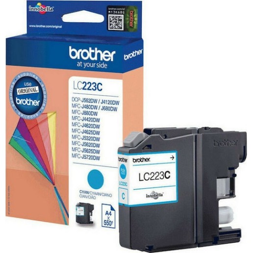 Brother LC223 Γνήσιο Μελάνι Εκτυπωτή InkJet Κυανό (LC-223C)
