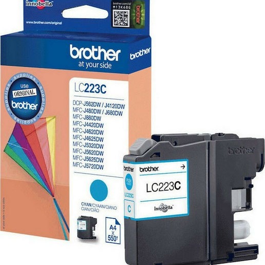 Brother LC223 Γνήσιο Μελάνι Εκτυπωτή InkJet Κυανό (LC-223C)