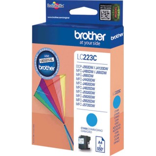 Brother LC223 Γνήσιο Μελάνι Εκτυπωτή InkJet Κυανό (LC-223C)