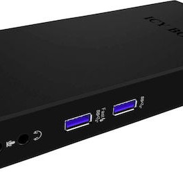 Icy Box USB-C Docking Station με HDMI Ethernet και σύνδεση 2 Οθονών Μαύρο (IB-DK2241AC)