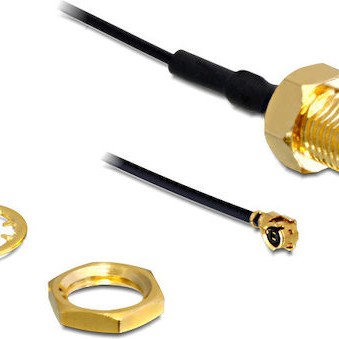 DeLock Καλώδιο Κεραίας WiFi RP-SMA Male - I-PEX 0.2m (88340)