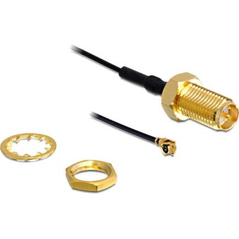 DeLock Καλώδιο Κεραίας WiFi RP-SMA Male - I-PEX 0.2m (88340)