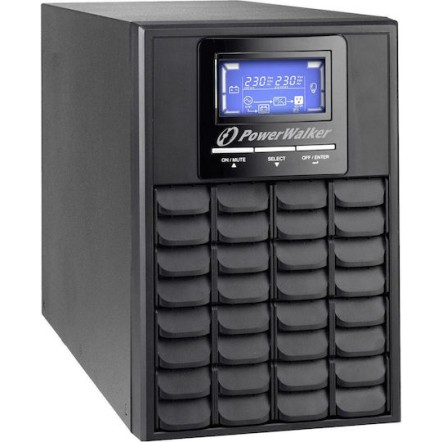 Powerwalker VFI 1000C LCD UPS On-Line 1000VA 800W με 3 IEC Πρίζες