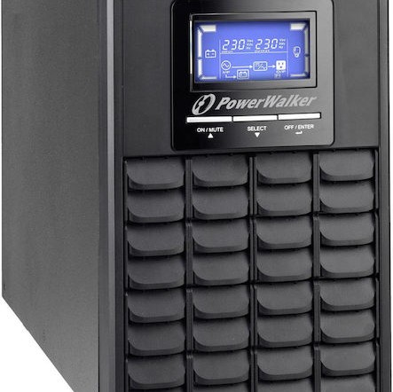 Powerwalker VFI 1000C LCD UPS On-Line 1000VA 800W με 3 IEC Πρίζες