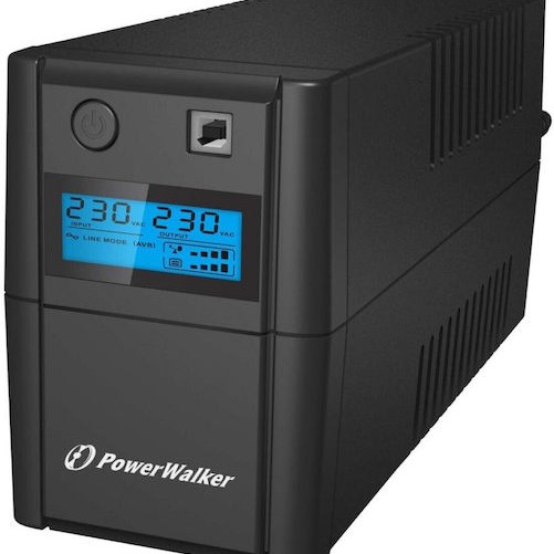 Powerwalker VI 850 SE LCD UPS Line-Interactive 850VA 480W με 2 Schuko Πρίζες