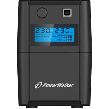 Powerwalker VI 850 SE LCD UPS Line-Interactive 850VA 480W με 2 Schuko Πρίζες