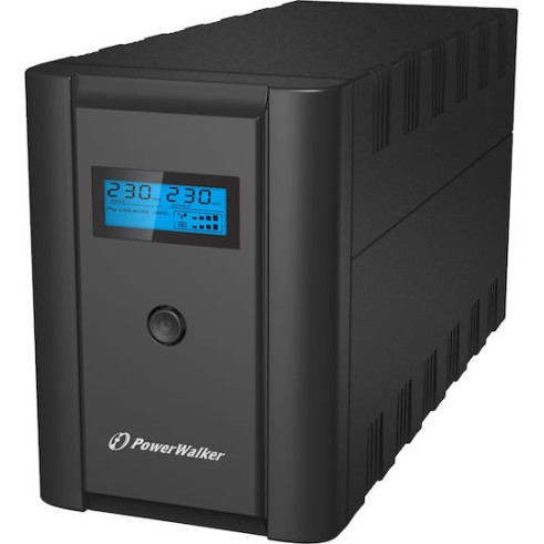 Powerwalker PowerWalker VI 1200 LCD UPS Line-Interactive 1200VA 600W με 2 Schuko Πρίζες