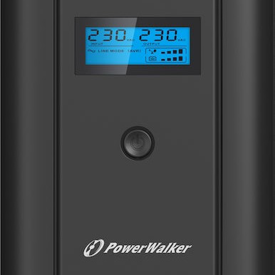 Powerwalker PowerWalker VI 1200 LCD UPS Line-Interactive 1200VA 600W με 2 Schuko Πρίζες