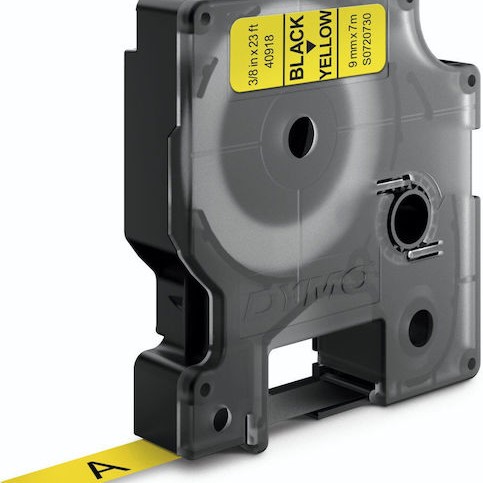 Ταινία Ετικετογράφου Dymo Standard 40918 9 Mm X 7 M Μαύρα Γράμματα Κίτρινο Φόντο S0720730 Dymo40918