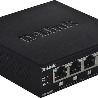D-Link DES-1005P Unmanaged L2 PoE Switch με 5 Θύρες Ethernet