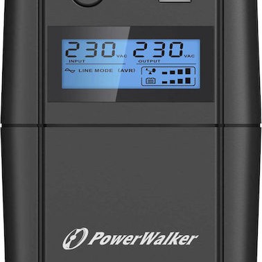 Powerwalker VI 850 SE LCD/IEC UPS Line-Interactive 850VA 480W με 4 IEC Πρίζες