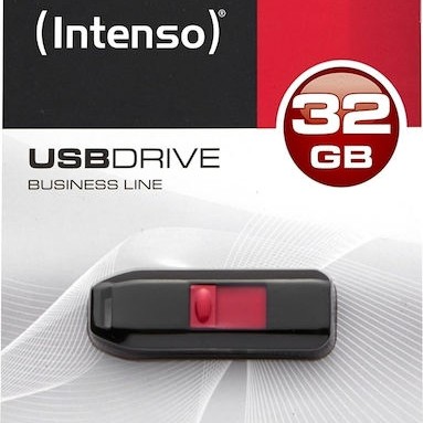 Intenso Business Line 32GB USB 2.0 Stick Μαύρο