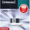 Intenso Slim Line 16GB USB 3.0 Stick Μαύρο