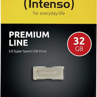 Intenso Premium Line 32GB USB 3.0 Stick Ασημί