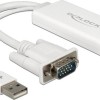 DeLock Μετατροπέας VGA male σε HDMI female Λευκό (62460)