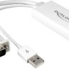 DeLock Μετατροπέας VGA male σε HDMI female Λευκό (62460)